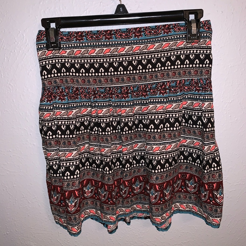 tribal print skirt